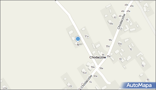 Chodaczów, Chodaczów, 59, mapa Chodaczów
