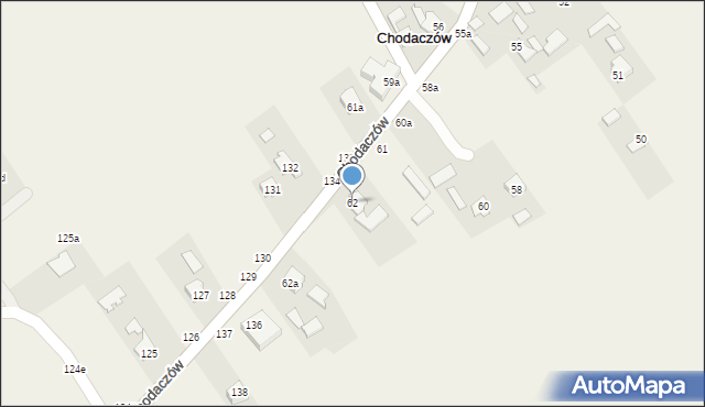 Chodaczów, Chodaczów, 62, mapa Chodaczów