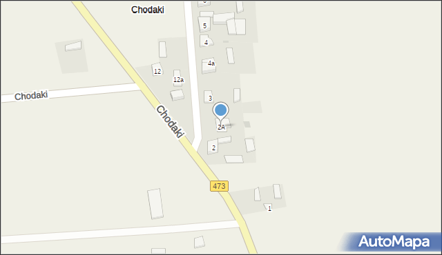 Chodaki, Chodaki, 2A, mapa Chodaki