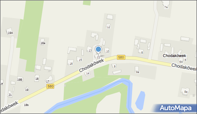 Chodakówek, Chodakówek, 11, mapa Chodakówek