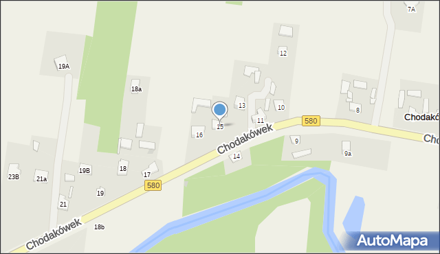 Chodakówek, Chodakówek, 15, mapa Chodakówek