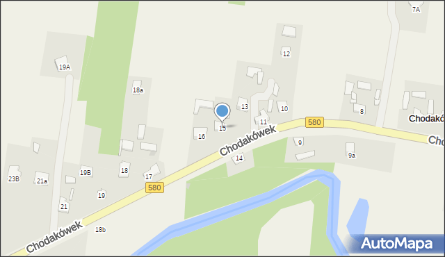 Chodakówek, Chodakówek, 15, mapa Chodakówek