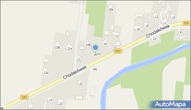 Chodakówek, Chodakówek, 19, mapa Chodakówek