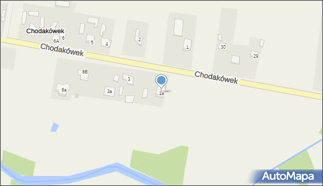 Chodakówek, Chodakówek, 1a, mapa Chodakówek