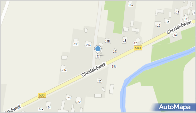 Chodakówek, Chodakówek, 21, mapa Chodakówek