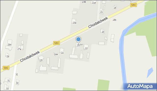 Chodakówek, Chodakówek, 23, mapa Chodakówek