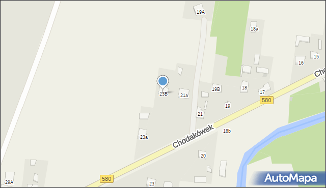 Chodakówek, Chodakówek, 23B, mapa Chodakówek