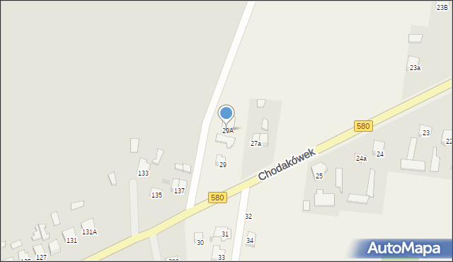 Chodakówek, Chodakówek, 29A, mapa Chodakówek