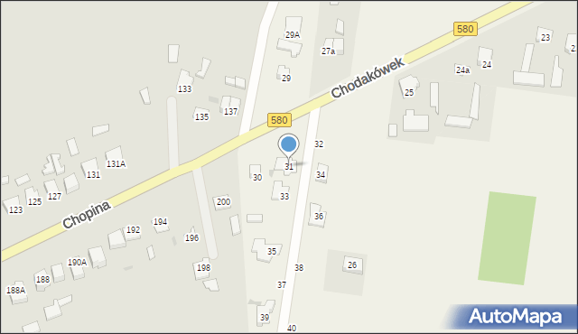 Chodakówek, Chodakówek, 31, mapa Chodakówek