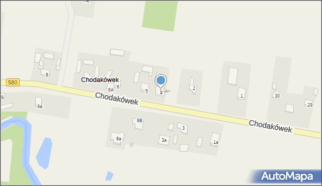 Chodakówek, Chodakówek, 4, mapa Chodakówek