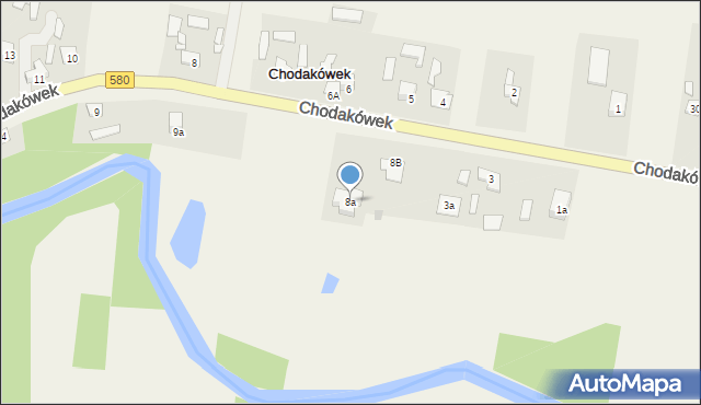 Chodakówek, Chodakówek, 8a, mapa Chodakówek