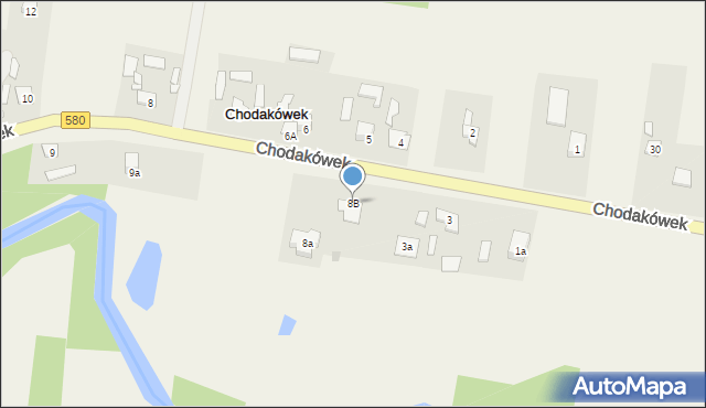 Chodakówek, Chodakówek, 8B, mapa Chodakówek