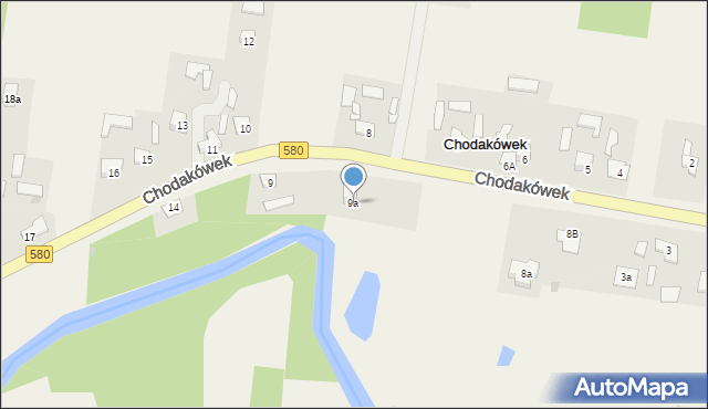 Chodakówek, Chodakówek, 9a, mapa Chodakówek