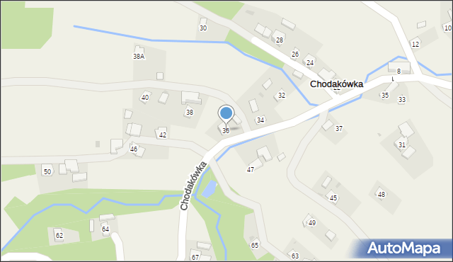 Chodakówka, Chodakówka, 36, mapa Chodakówka