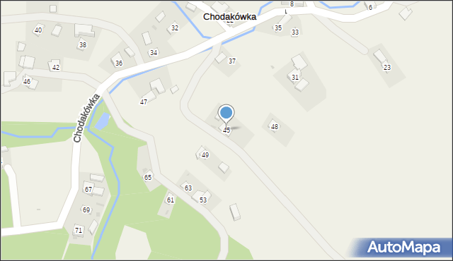 Chodakówka, Chodakówka, 45, mapa Chodakówka