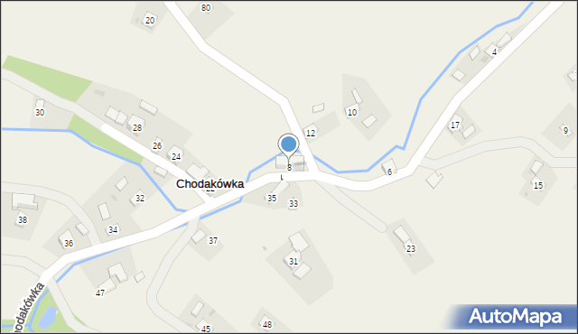 Chodakówka, Chodakówka, 8, mapa Chodakówka