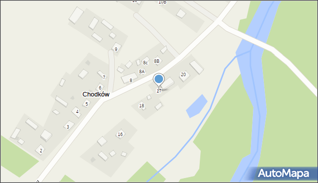 Chodków, Chodków, 17, mapa Chodków