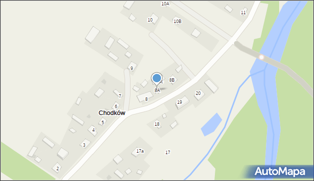 Chodków, Chodków, 8A, mapa Chodków