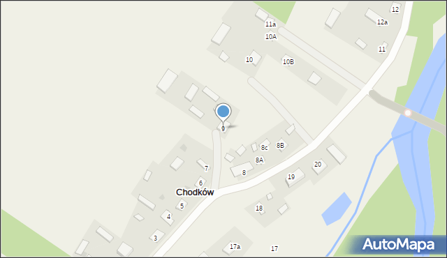 Chodków, Chodków, 9, mapa Chodków