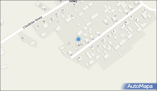 Chodków Nowy, Chodków Nowy, 18, mapa Chodków Nowy