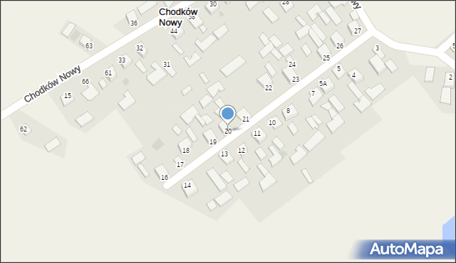 Chodków Nowy, Chodków Nowy, 20, mapa Chodków Nowy