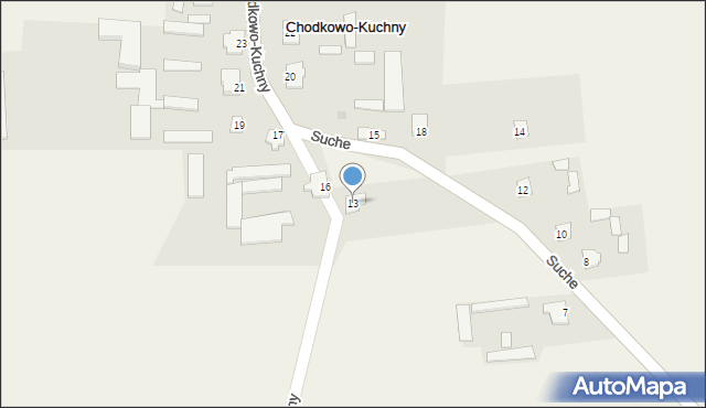 Chodkowo-Kuchny, Chodkowo-Kuchny, 13, mapa Chodkowo-Kuchny