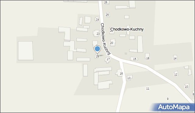 Chodkowo-Kuchny, Chodkowo-Kuchny, 19, mapa Chodkowo-Kuchny