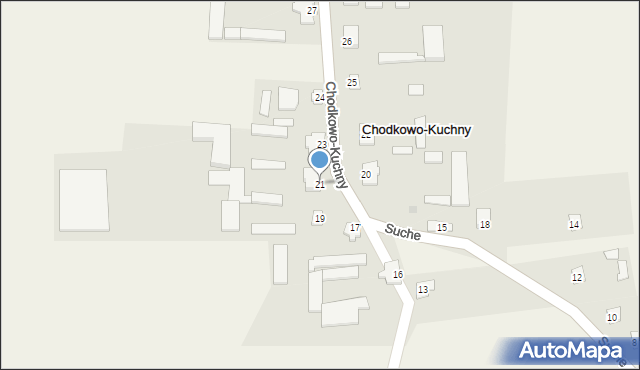 Chodkowo-Kuchny, Chodkowo-Kuchny, 21, mapa Chodkowo-Kuchny