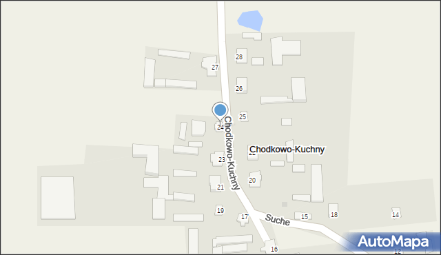 Chodkowo-Kuchny, Chodkowo-Kuchny, 24, mapa Chodkowo-Kuchny