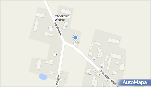 Chodkowo Wielkie, Chodkowo Wielkie, 14, mapa Chodkowo Wielkie