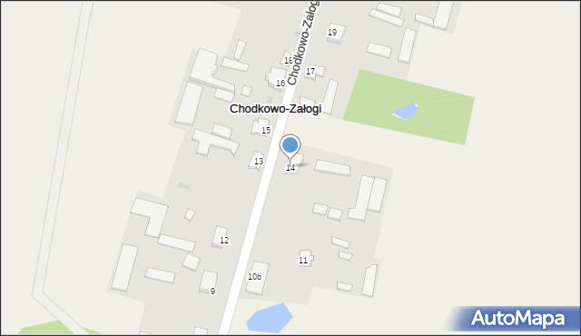 Chodkowo-Załogi, Chodkowo-Załogi, 14, mapa Chodkowo-Załogi