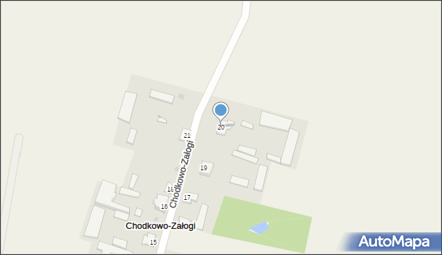 Chodkowo-Załogi, Chodkowo-Załogi, 20, mapa Chodkowo-Załogi