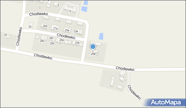 Chodlewko, Chodlewko, 20a, mapa Chodlewko