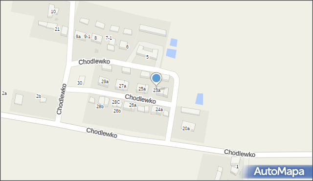 Chodlewko, Chodlewko, 23a, mapa Chodlewko