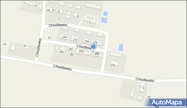 Chodlewko, Chodlewko, 24b, mapa Chodlewko