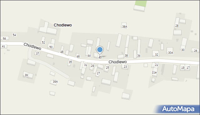 Chodlewo, Chodlewo, 40, mapa Chodlewo