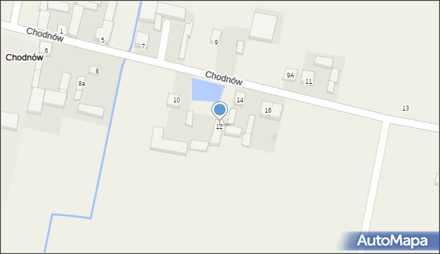 Chodnów, Chodnów, 12, mapa Chodnów