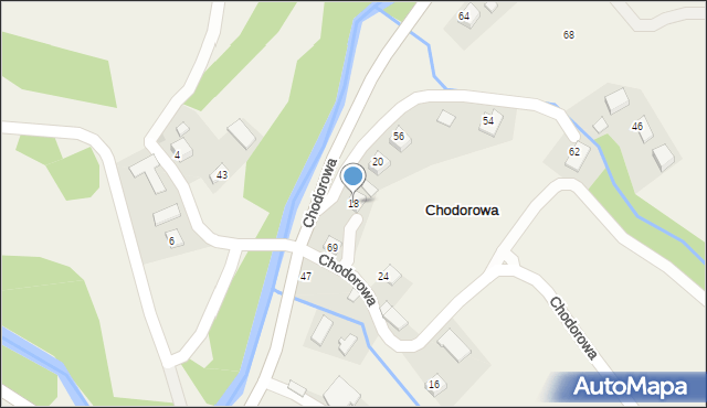 Chodorowa, Chodorowa, 18, mapa Chodorowa
