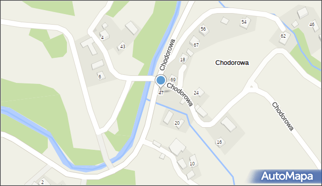 Chodorowa, Chodorowa, 47, mapa Chodorowa