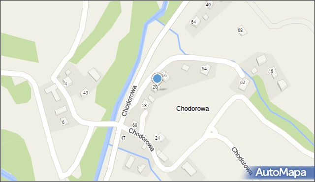 Chodorowa, Chodorowa, 67, mapa Chodorowa