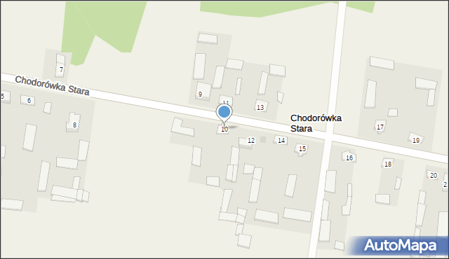 Chodorówka Stara, Chodorówka Stara, 10, mapa Chodorówka Stara