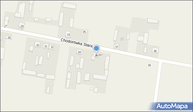 Chodorówka Stara, Chodorówka Stara, 36, mapa Chodorówka Stara