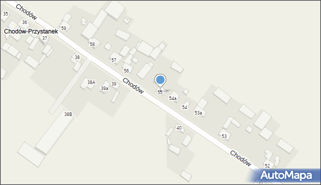 Chodów, Chodów, 55, mapa Chodów