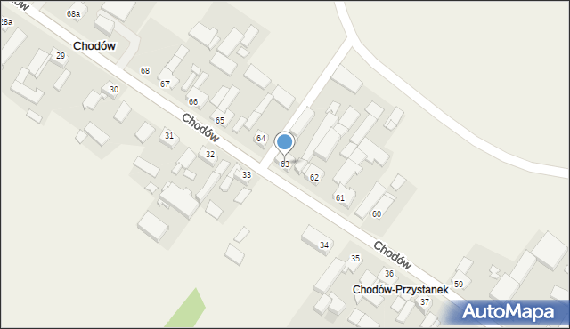 Chodów, Chodów, 63, mapa Chodów