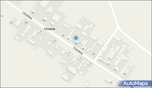 Chodów, Chodów, 66, mapa Chodów