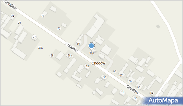 Chodów, Chodów, 68a, mapa Chodów