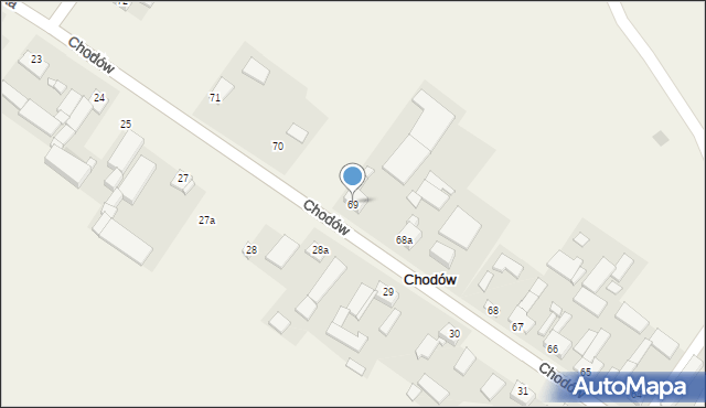 Chodów, Chodów, 69, mapa Chodów