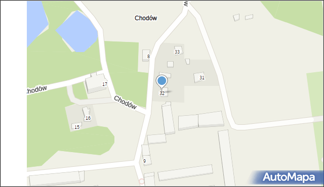 Chodów, Chodów, 32, mapa Chodów