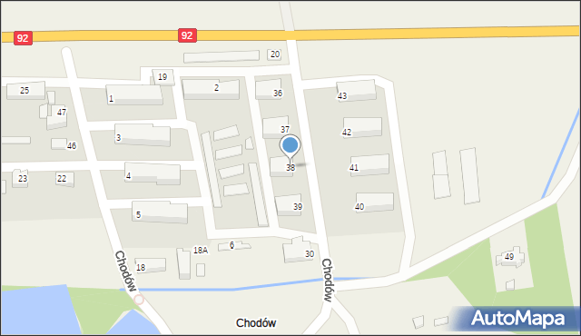 Chodów, Chodów, 38, mapa Chodów