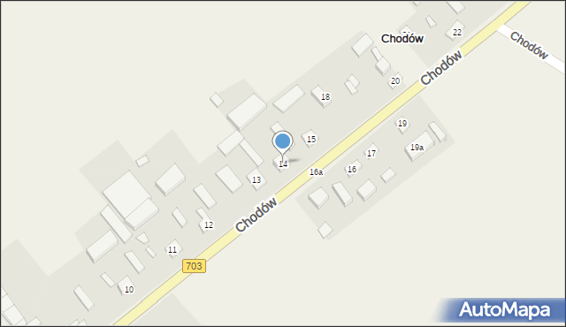 Chodów, Chodów, 14, mapa Chodów